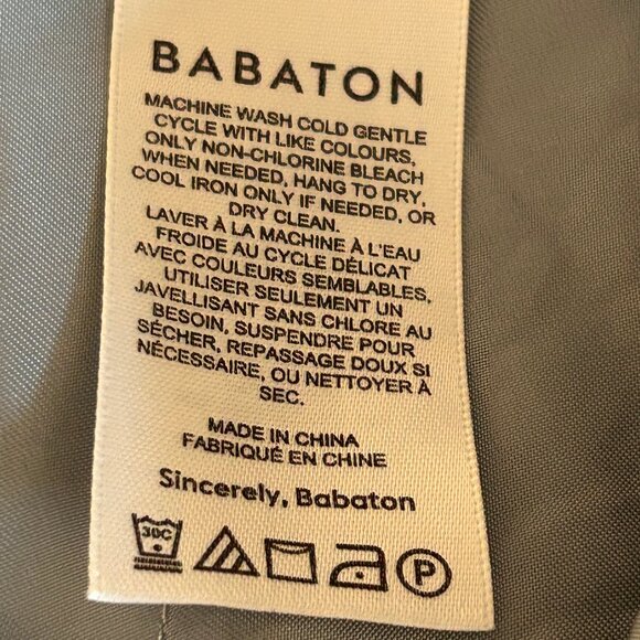 BABATON Atelier Conan Baby Blue Cropped Slim Leg Pull-On Trousers Size 2 - Picture 11 of 13